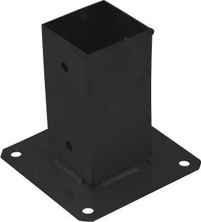 Domax Podstawa słupa przykręcana do betonu czarna 91x150x1,8 mm