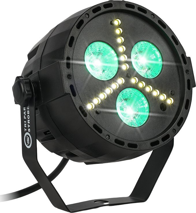 LIGHT4ME REFLEKTOR PAR STROBOSKOP OŚWIETLENIE IMPREZOWE DISCO EFEKT ŚWIETLNY LED RGB