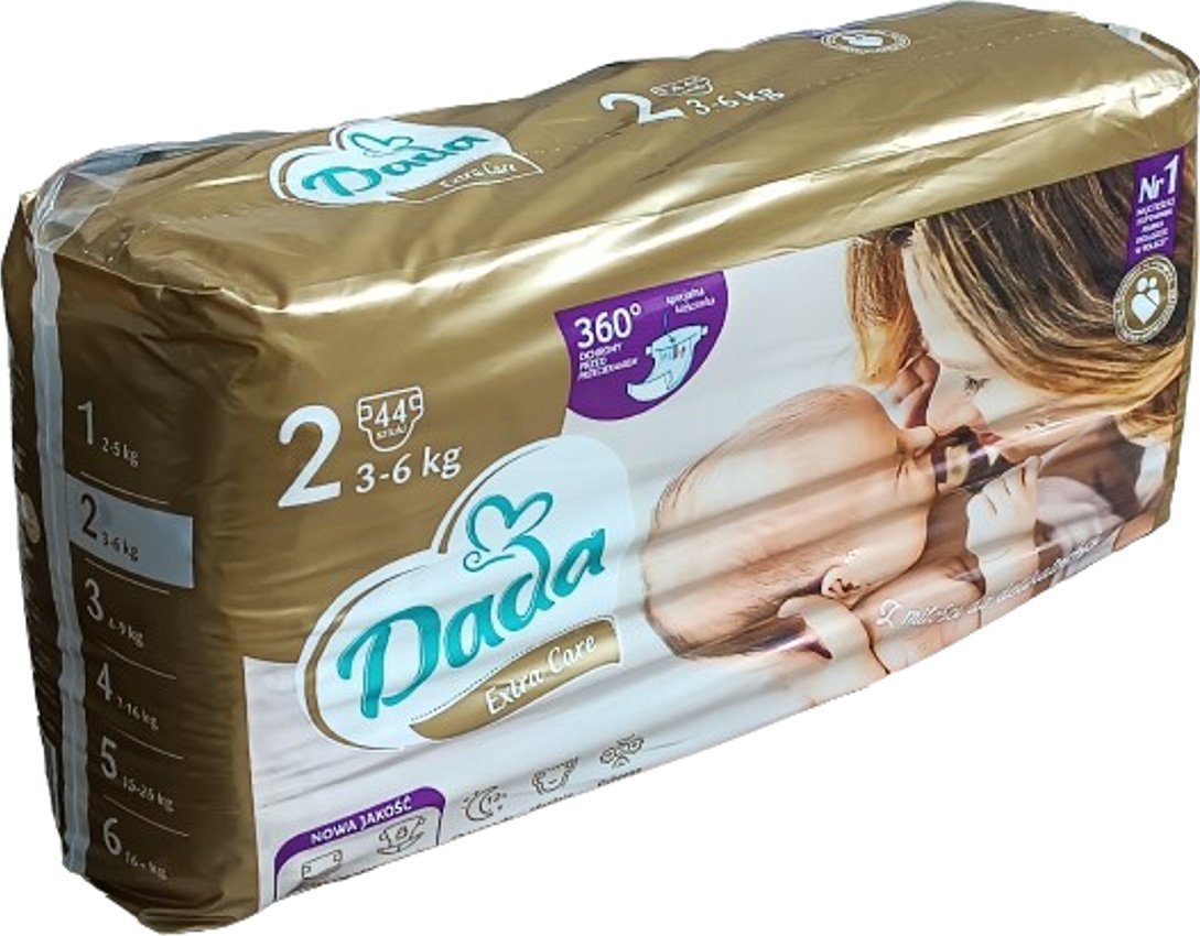 Dada Pieluchy Dada Extra Care 2 BAG 3-6kg 44szt.
