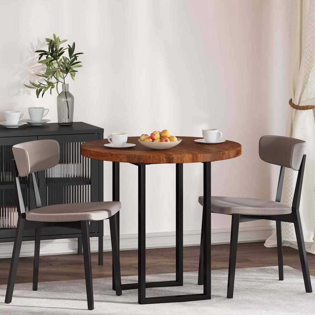 vidaXL Blat stołu Inny ciemnobrązowy 80 x 4 cm Solidne drewno dębowe