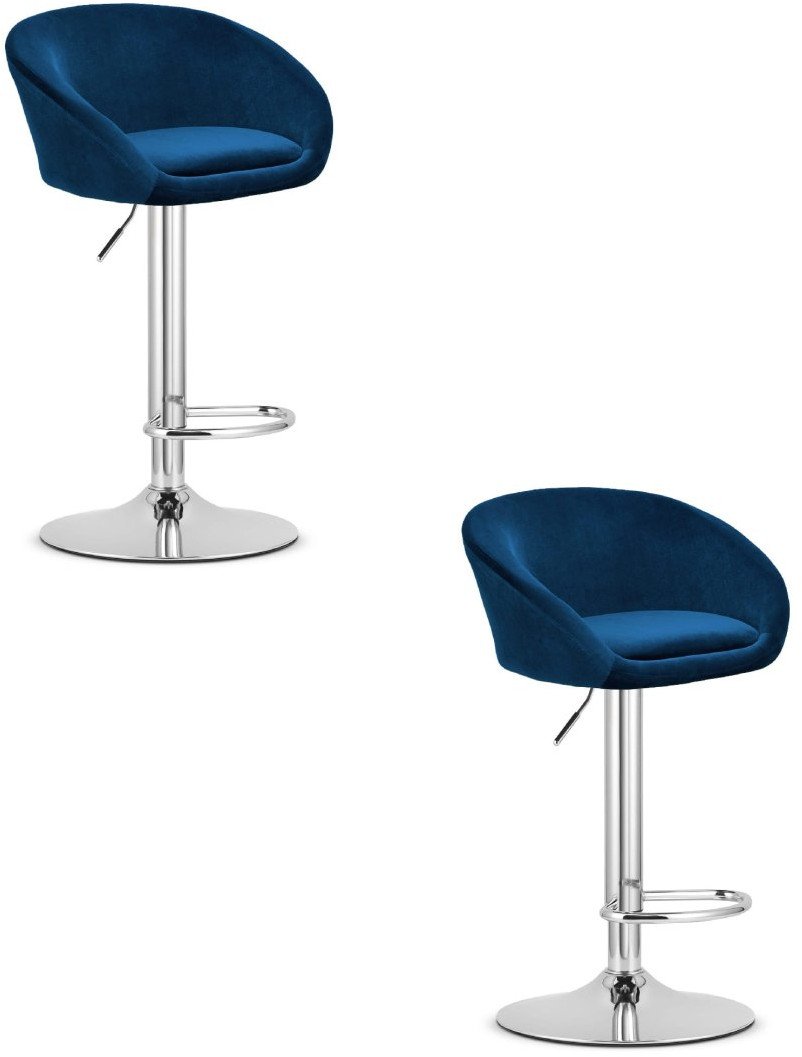 Hoker EAST - aksamit granatowy / baza chrom x 2