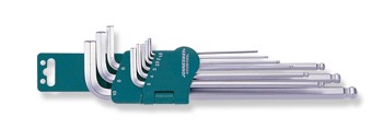 Jonnesway Zestaw kluczy imbusowych hex typ L 1,5-10mm z kulką 9szt. (H06SM109S)