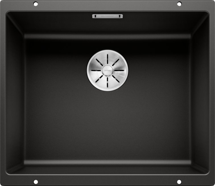 Zlewozmywak Blanco Subline 500-U Silgranit czarny z korkiem InFino (525995)