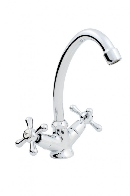 Bateria kuchenna Hydroland Retro stojąca chrom (B205)