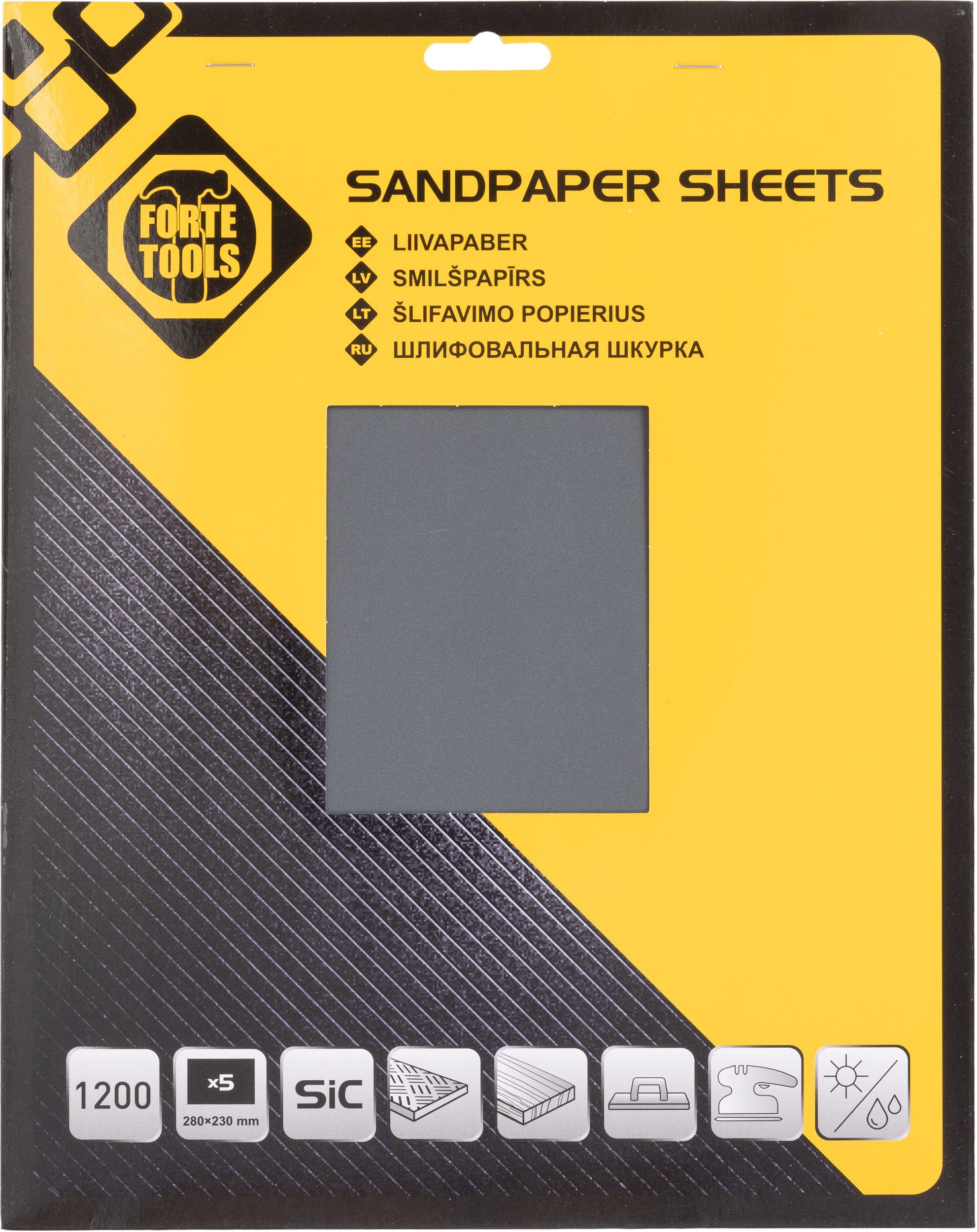 SAND PAPER MET NO1200 230X280 5PCS FT