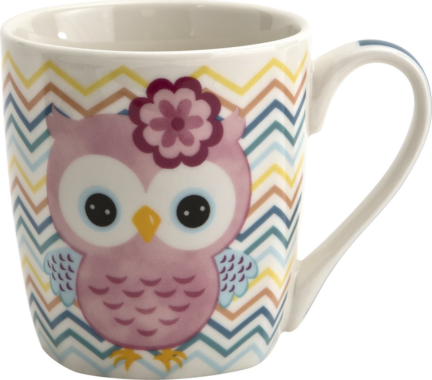 Veroni Kubek porcelanowy 300 ml Tola Sowa różowa