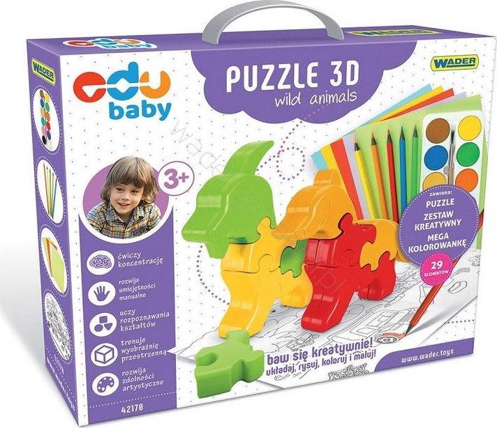 Wader Puzzle Zoo 3D Wild animals