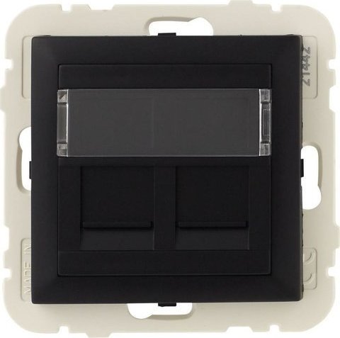 Efapel Efapel Logus90 element centralny do gniazda telefonicznego/komputerowego czarny 90442 kxpm