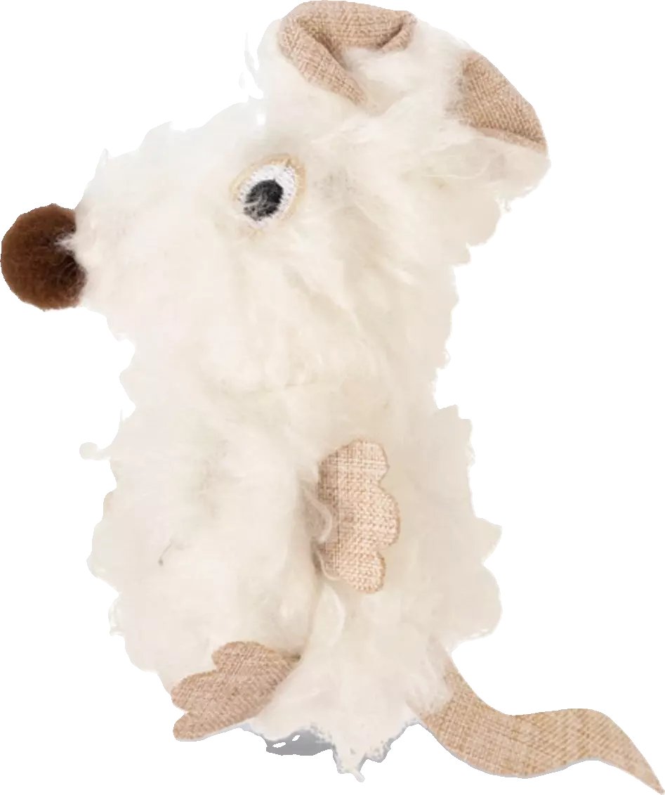 Beeztees Zabawka Dla Kota Myszka Biała Kocimiętka 20cm