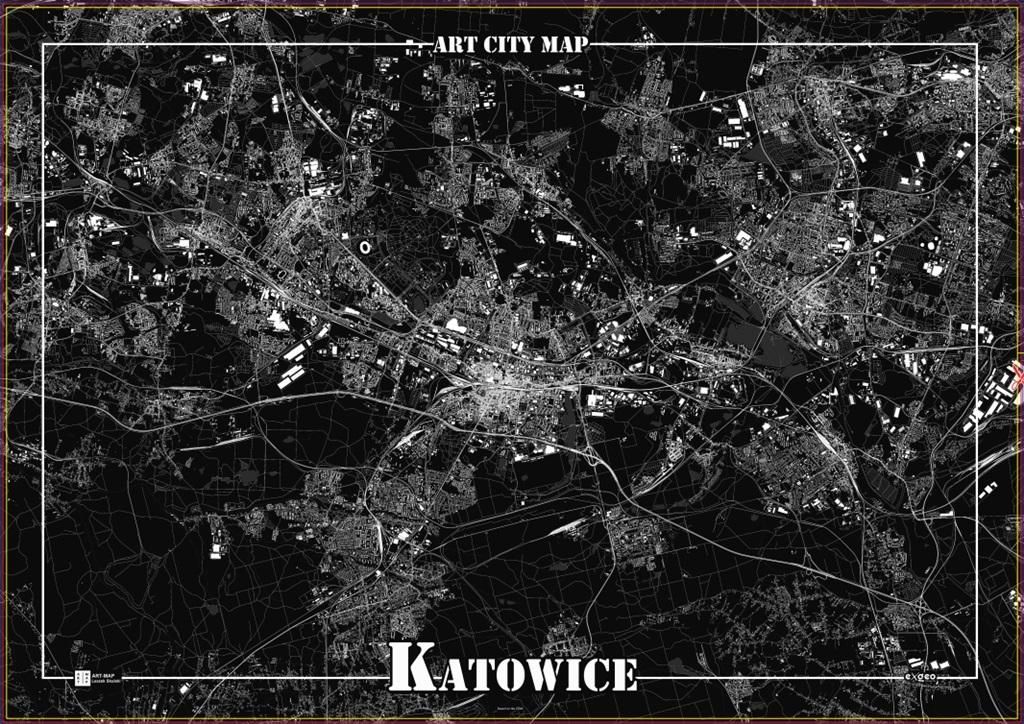 Art-Map Plakat dekoracyjny - Katowice