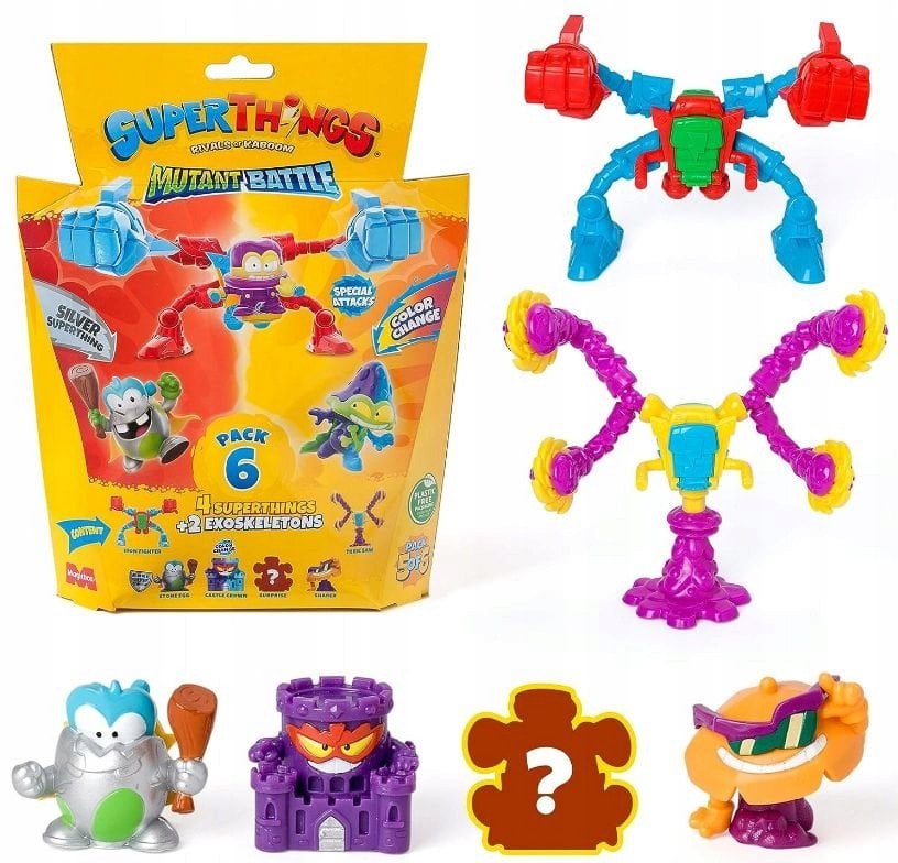 SUPERTHINGS Mutant Battle 2 + Egzoszkielety 4 Figurki