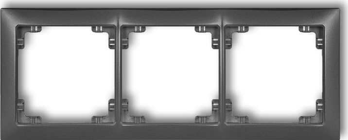 Karlik Ramka Deco Soft uniwersalna potrójna z tworzywa grafitowy (11DRSO-3)