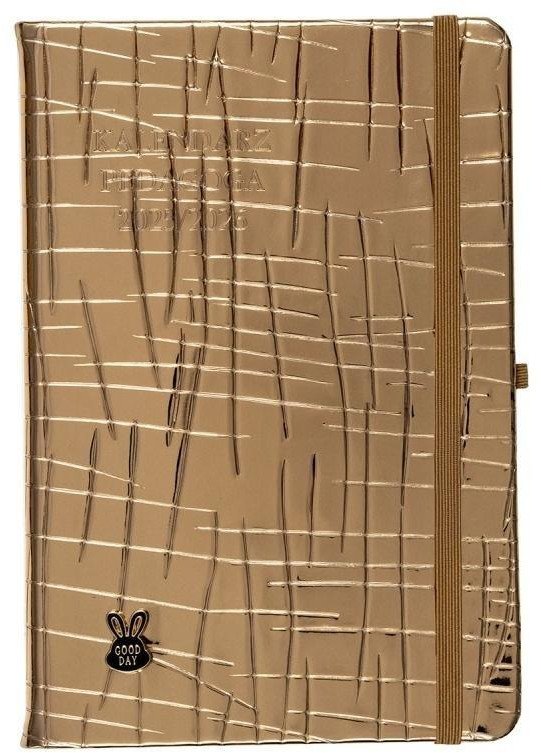 Kalendarz pedagoga 2025/26 A5 tyg. Salsa złoty