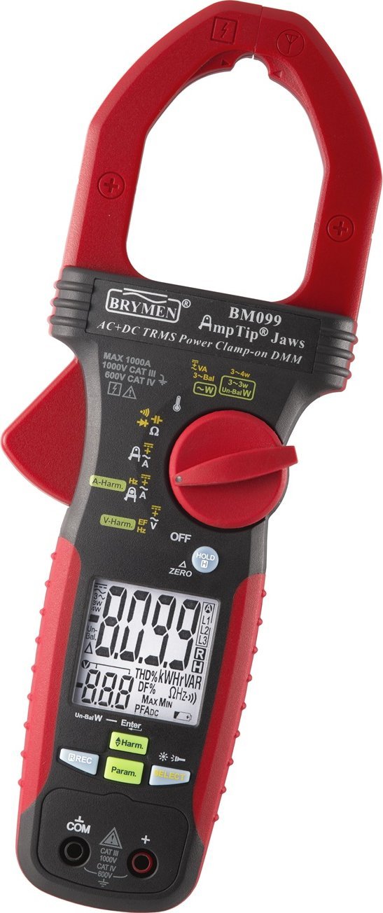 Brymen Miernik cęgowy 1000A AC/DC TRMS BM099 Brymen z pomiarem mocy