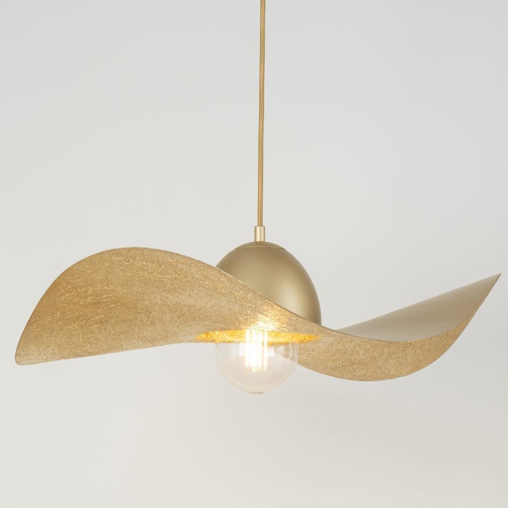 Lampa wisząca Sigma Zwis kapelusz do kuchni KAPELLO złota lampa wisząca nad łóżko