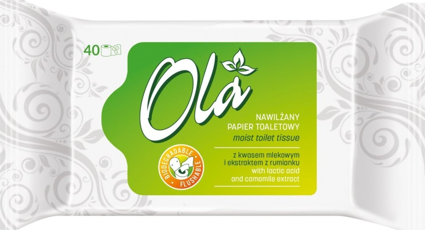 HARPER OLA Nawilżany Papier toaletowy z ekstraktem z rumianku 1op.-40szt