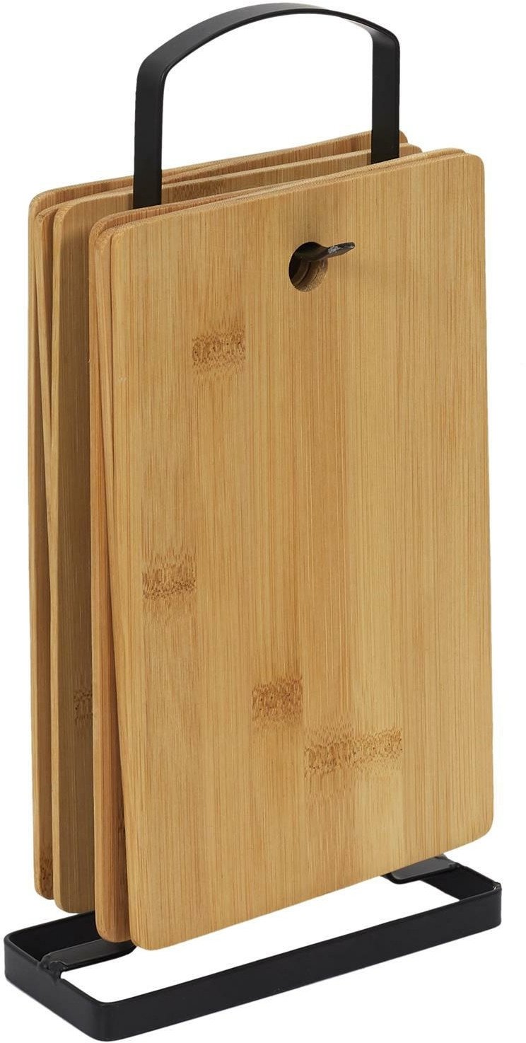 INTESI ZESTAW 6 DESEK DO KROJENIA BAMBUSOWYCH NA STOJAKU