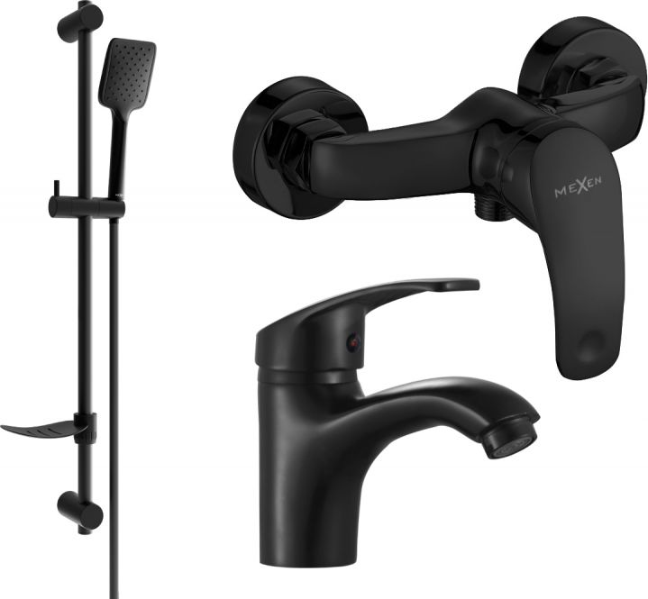 Mexen Mexen Fabia DF62 zestaw prysznicowy, czarny - 746504DF62-70