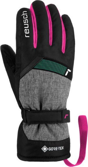 Reusch Rękawice Reusch Flash GTX Junior Black Black Melange Pink Glo 2023