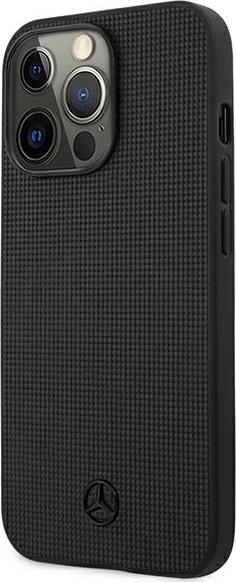 Mercedes Mercedes MEHCP13LMBLBK iPhone 13 Pro / 13 6,1" czarny/black hardcase Leather Meshed Metal Logo