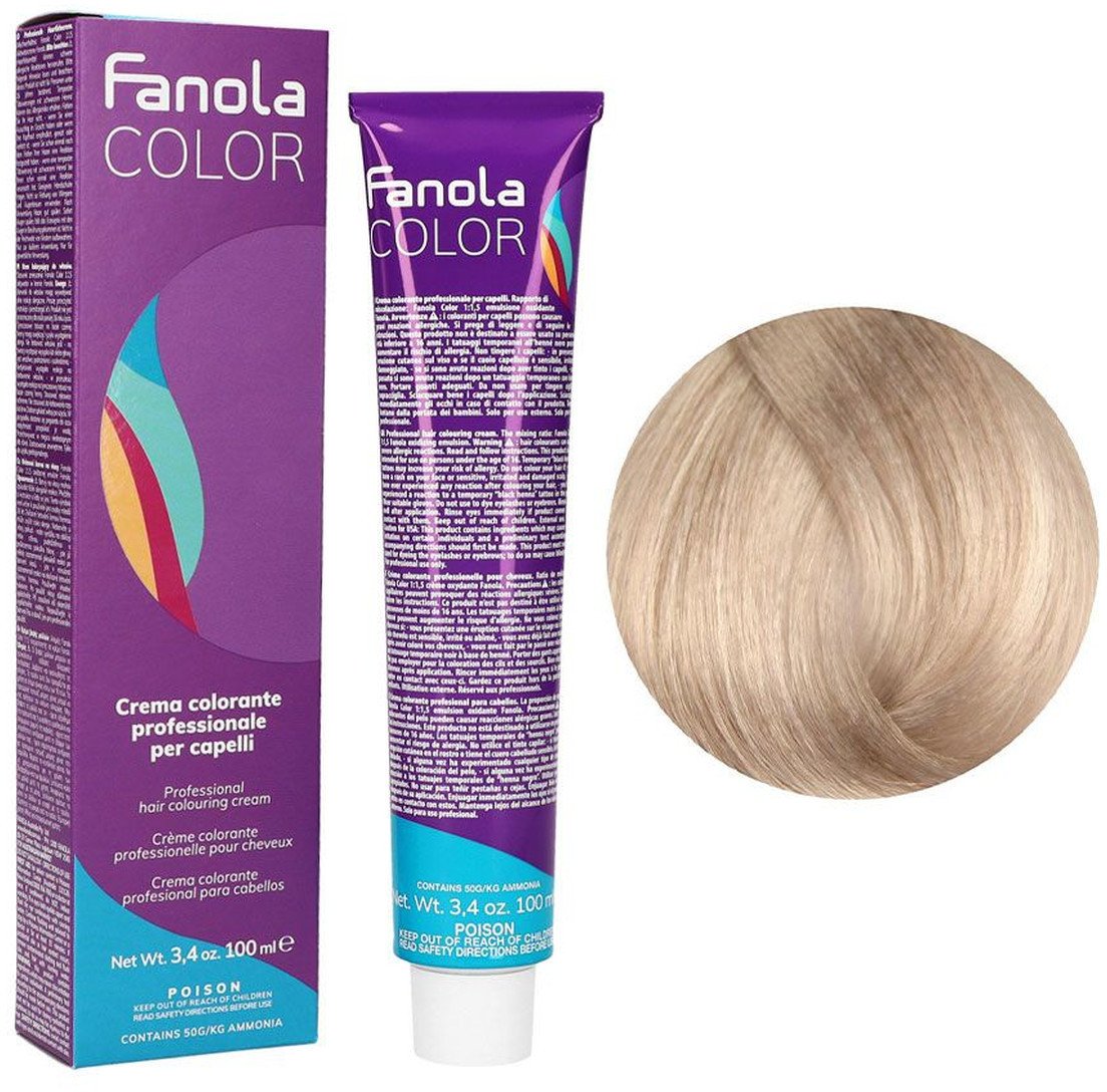 Fanola Color Krem koloryzujący Farba do włosów 100ml Super Blonde Platinum Pearl Extra (12.2)