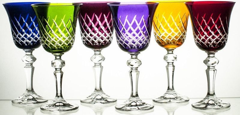 Crystal Julia Crystal Julia Kieliszki do wina 6 sztuk mix kolorów