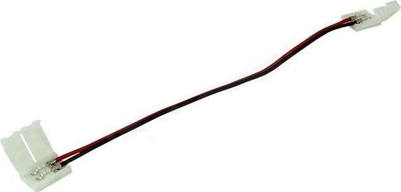 LVT Złączka do taśmy x2 LED 10 mm zatrzaskowa z kablem 14cm Złączka do taśmy x2 LED 10 mm zatrzaskowa z kablem 14cm