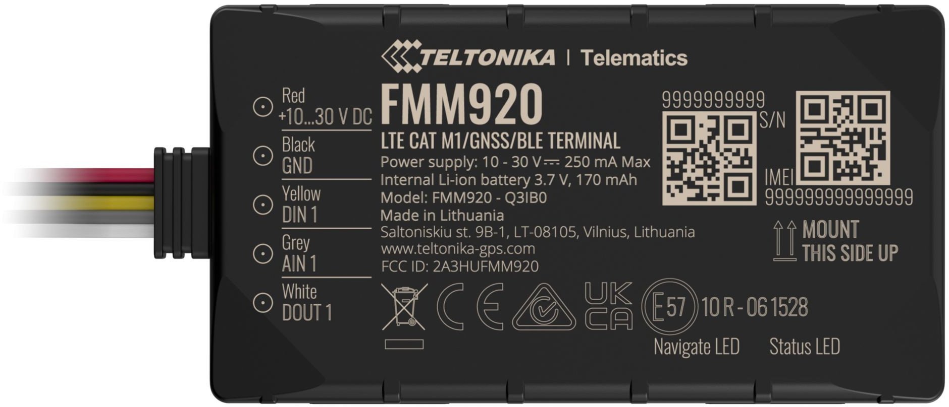 TELTONIKA TELEMATICS FMM920 4G LTE Cat 1 M1 Tracker