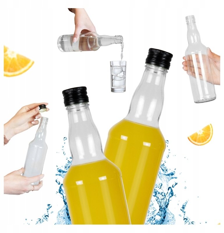 Butelka MONOPOLOWA MONOPOL 500ml + ZAKRĘTKA Butelki Szklane Na Sok Wódkę