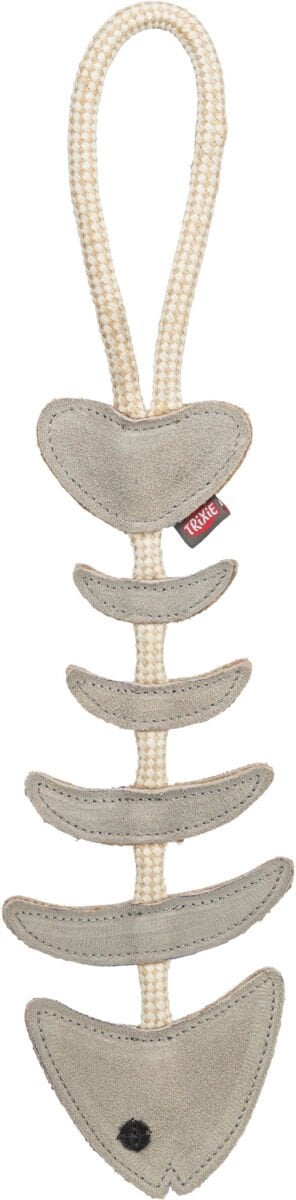 Szkielet ryby na linie, zabawka, dla psa, sk�ra/lina, 43 cm