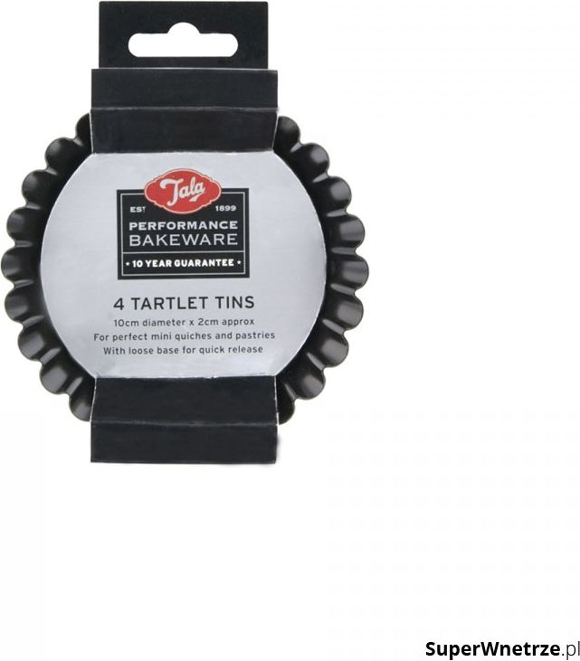 Tala Foremki do tartaletek z wyjmowanym dnem Performance 10cm 4szt.