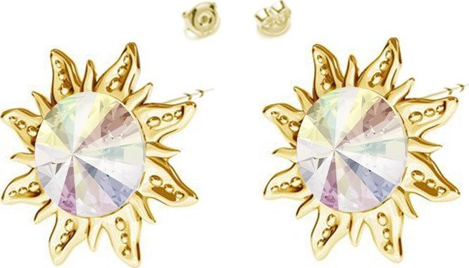 Radziszewska Jewellery Słońce Pozłacane Kolczyki