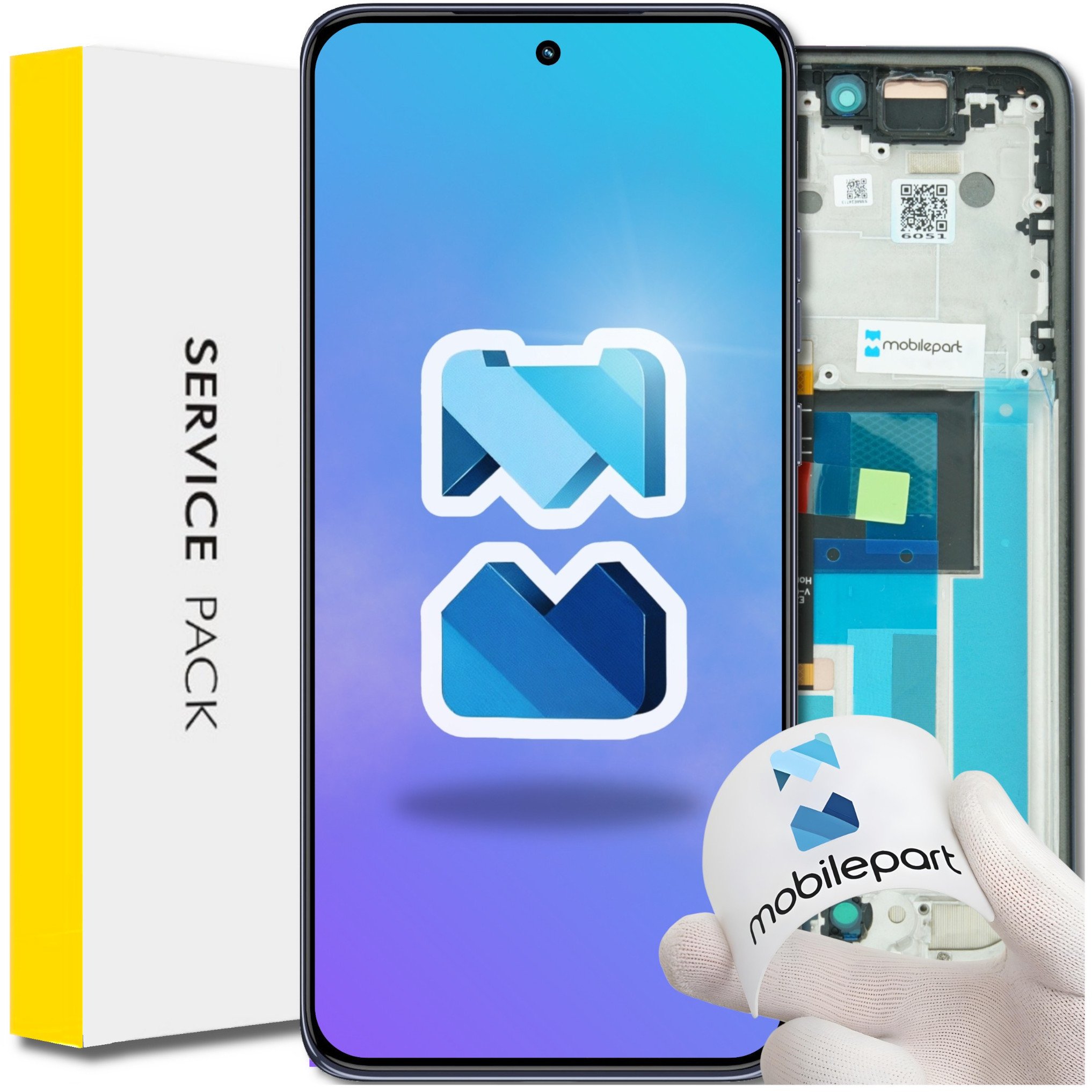 Wyświetlacz do Motorola Edge 50 Neo LCD XT2409-1 Ramka Oryginał Mobilepart