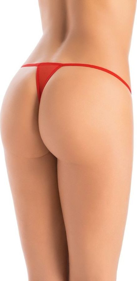 Teyli Stringi paski z koronką Erori czerwone Czerwony L/XL