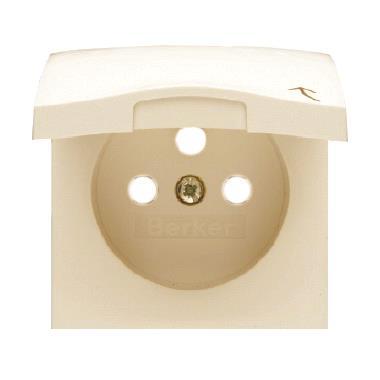 Hager Płytka czołowa do gniazd z pokrywą kremowa (3965898992)