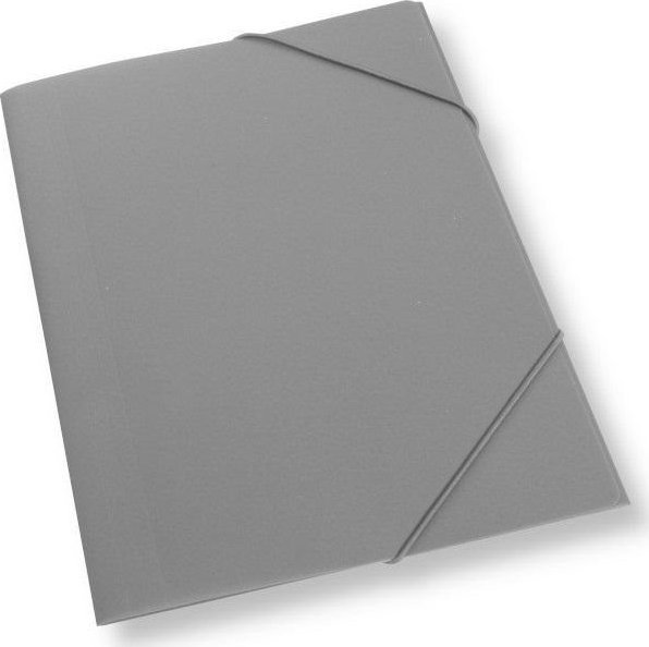 Teczka A4 z gumką plastikowa szara