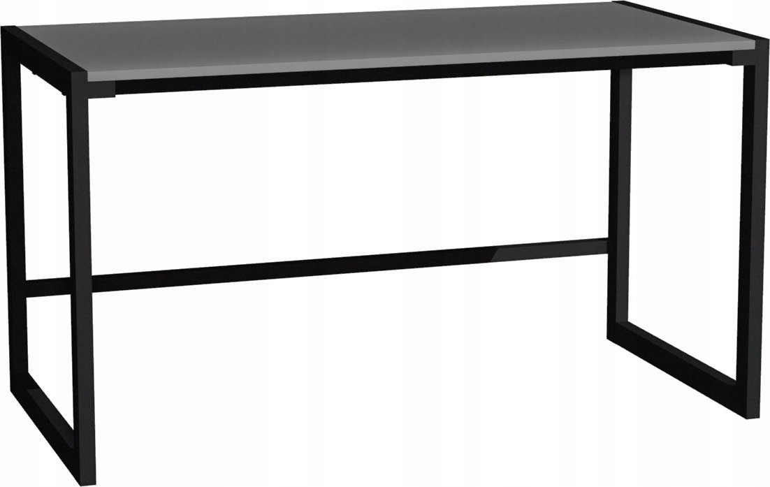 Biurko Modi Meble Biurko Gamingowe Biurko Komputerowe metalowy stelaż Szare 140x70