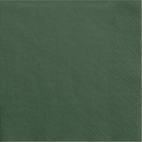 Party Deco Serwetki papierowe, butelkowa zieleń, 33x33 cm., 20 szt. uniwersalny