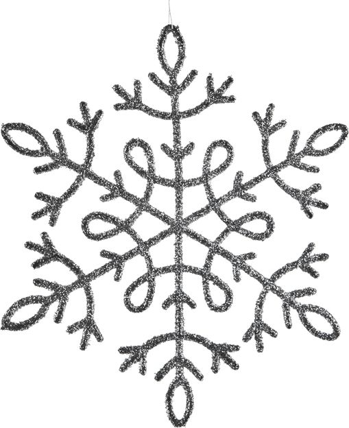 Witek Home 12x Ozdoba świąteczna śnieżynka srebrna