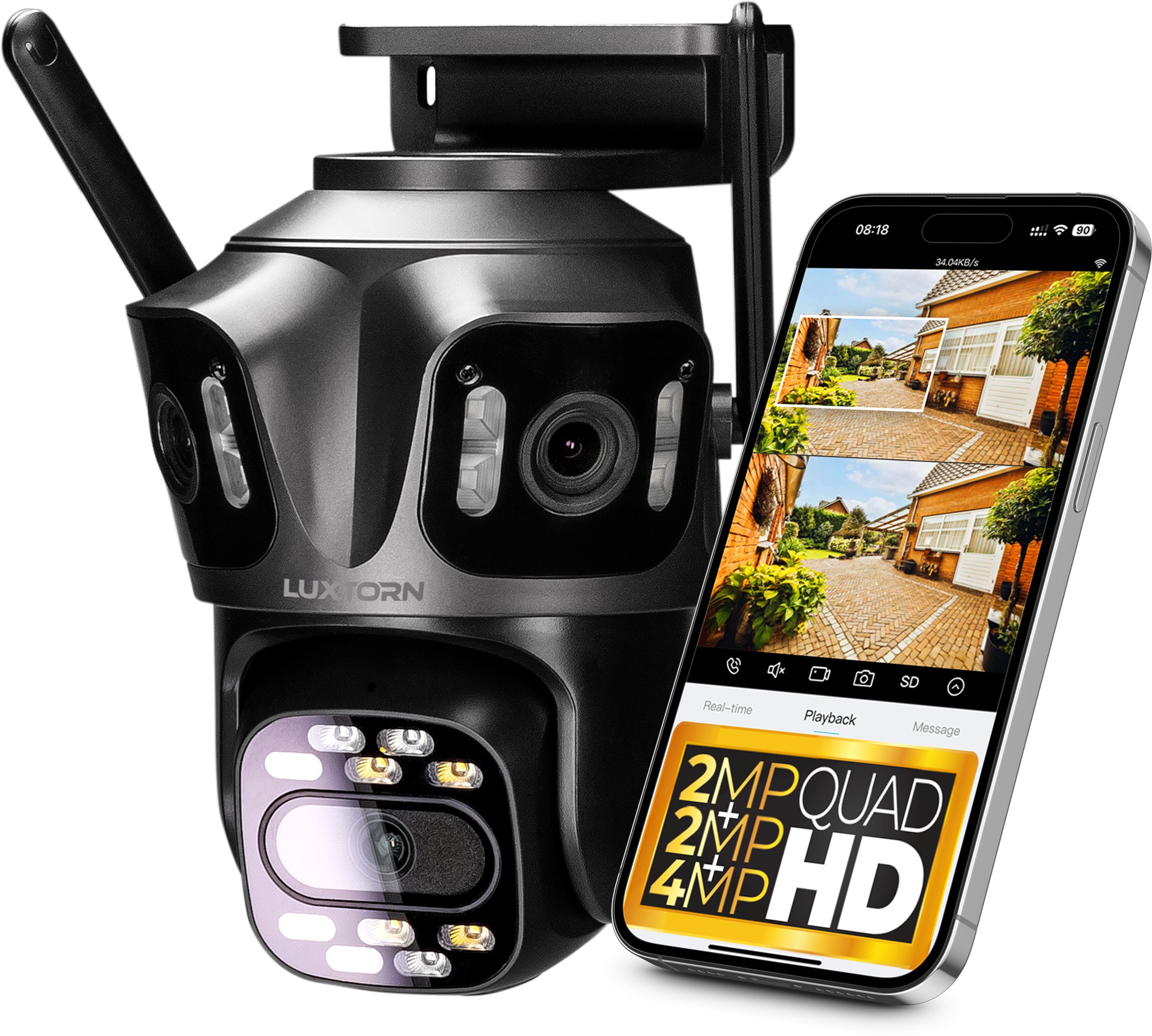 Kamera Obrotowa 3 Obiektywy IP WIFI 2+2+4MPx SMART ICS224TL-30V1 LUXTORN