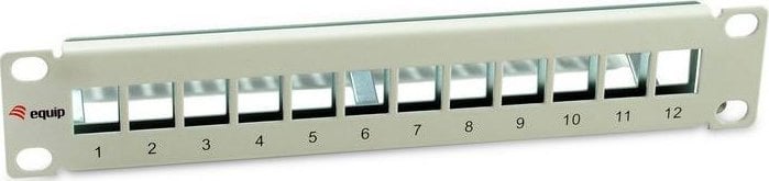 Equip Equip Patchpanel 12x Cat6A 10" FTP 1HE Keystone Montage ws