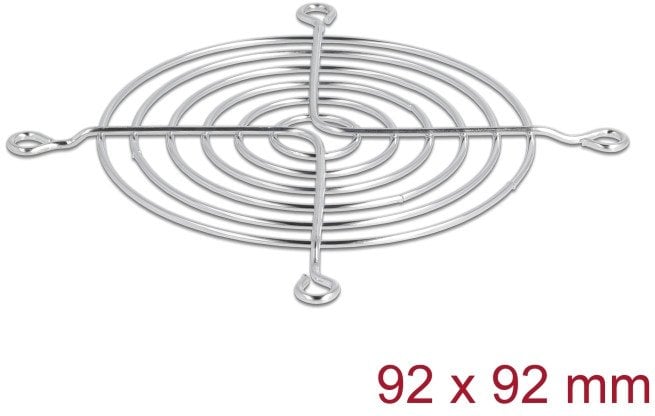 DELOCK Luftergitter 92 x 92mm silber