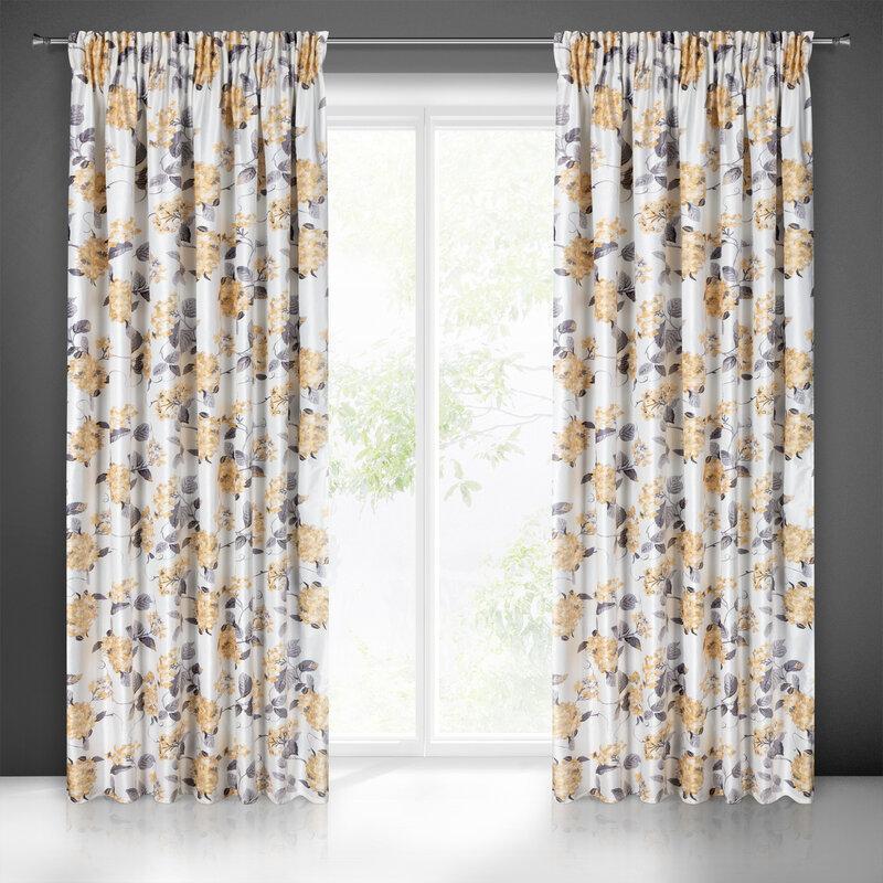 Eurofirany ZASŁONA GOTOWA ALISON NA TAŚMIE 140X270 CM WIELOKOLOROWY