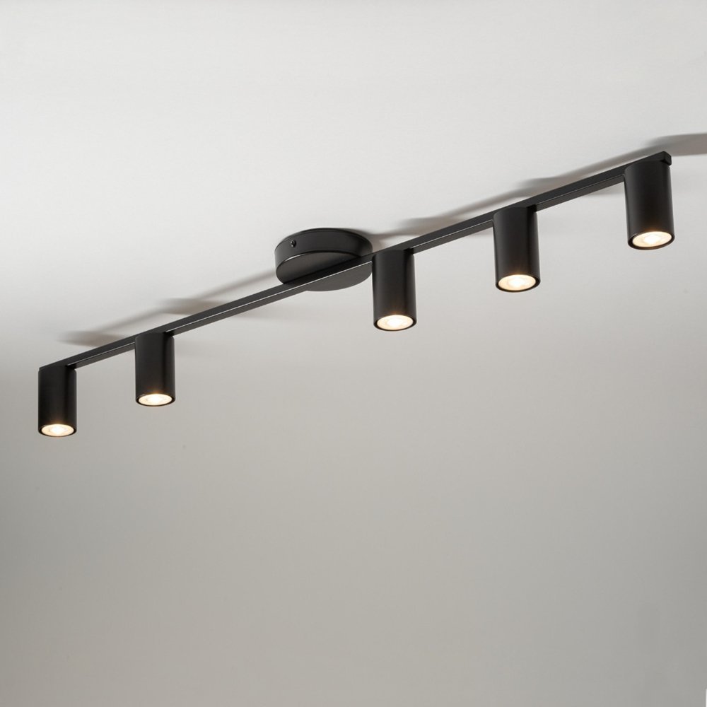 Lampa sufitowa Sigma Tuby do sypialni Sky czarna lampa sufitowa metalowa