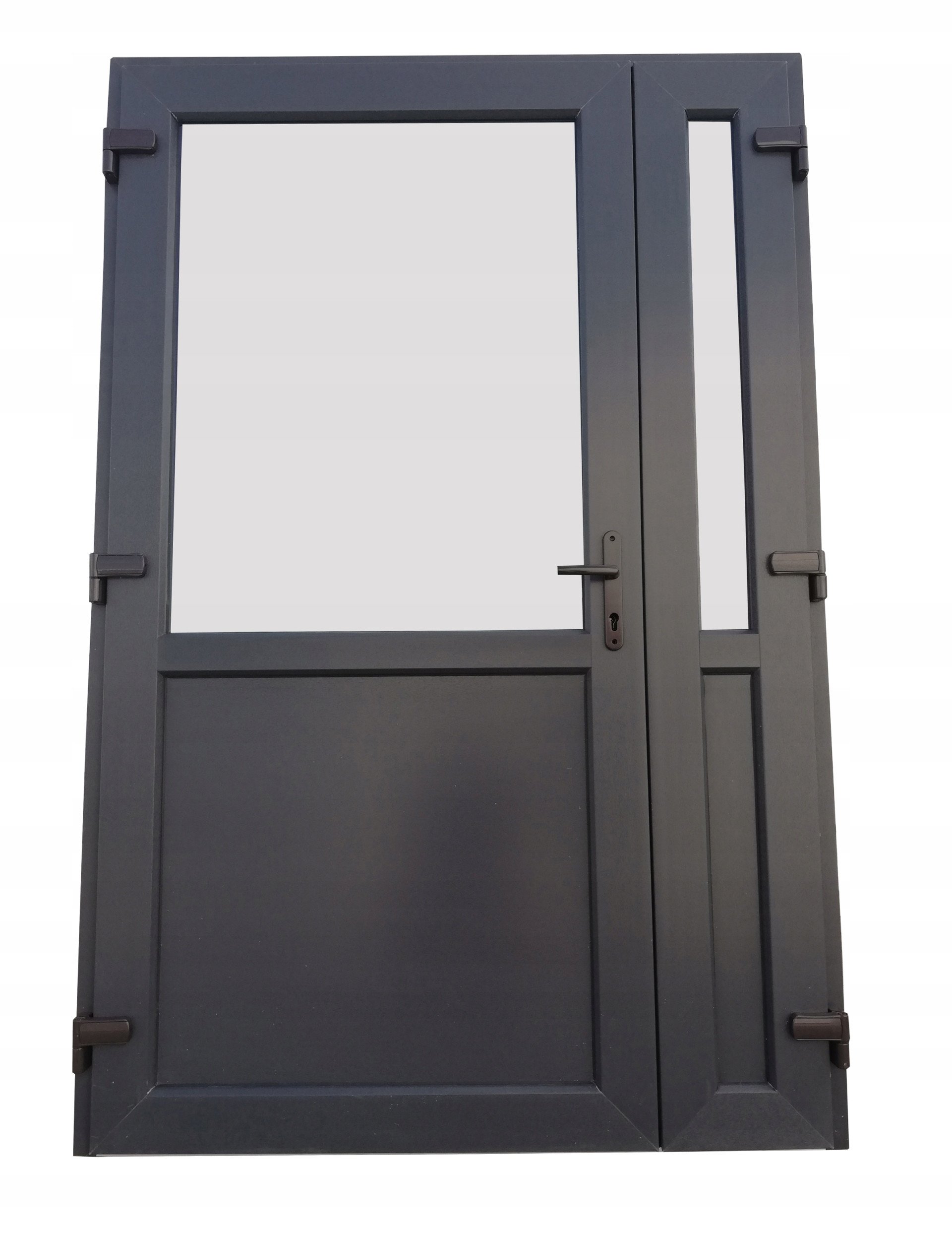 Drzwi zewn. PCV antracyt 140x210 dwuskrzydłowe