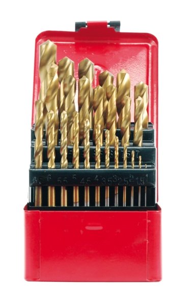 Wiertło Vorel do metalu tytanowe walcowe 1,5 2 7 4,5 4 5,5 5 1 3 2,5 3,5 6 10 6,5 7,5 8 8,5 9 9,5mm zestaw (22330)