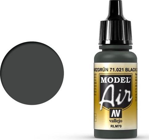 Vallejo Vallejo Model Air Black Green RLM70 71.021 uniwersalny