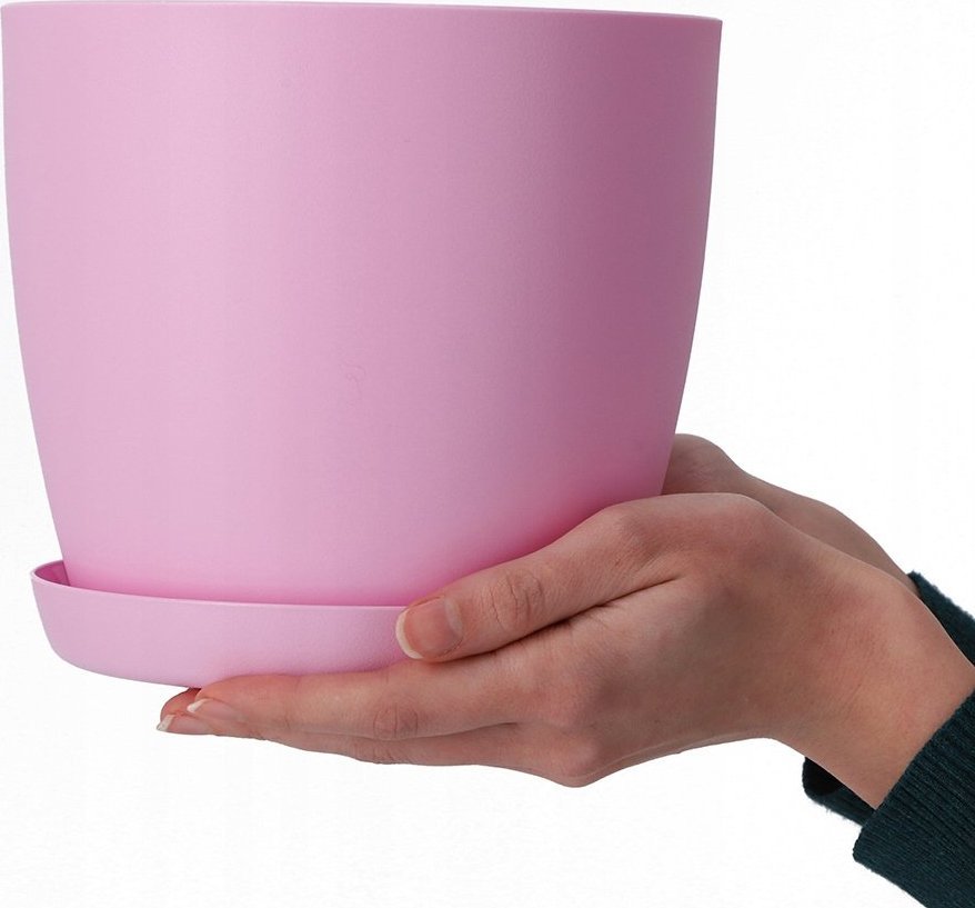 Kadax Doniczka Osłonka Na Kwiaty Podstawka Różowa 18cm