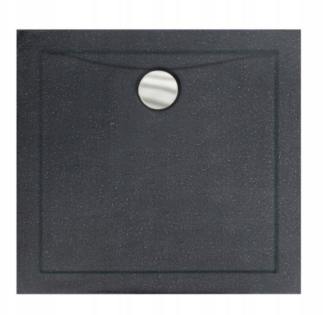 Brodzik Besco BRODZIK AQUARIUS 80X80X3/5,5 CZARNY