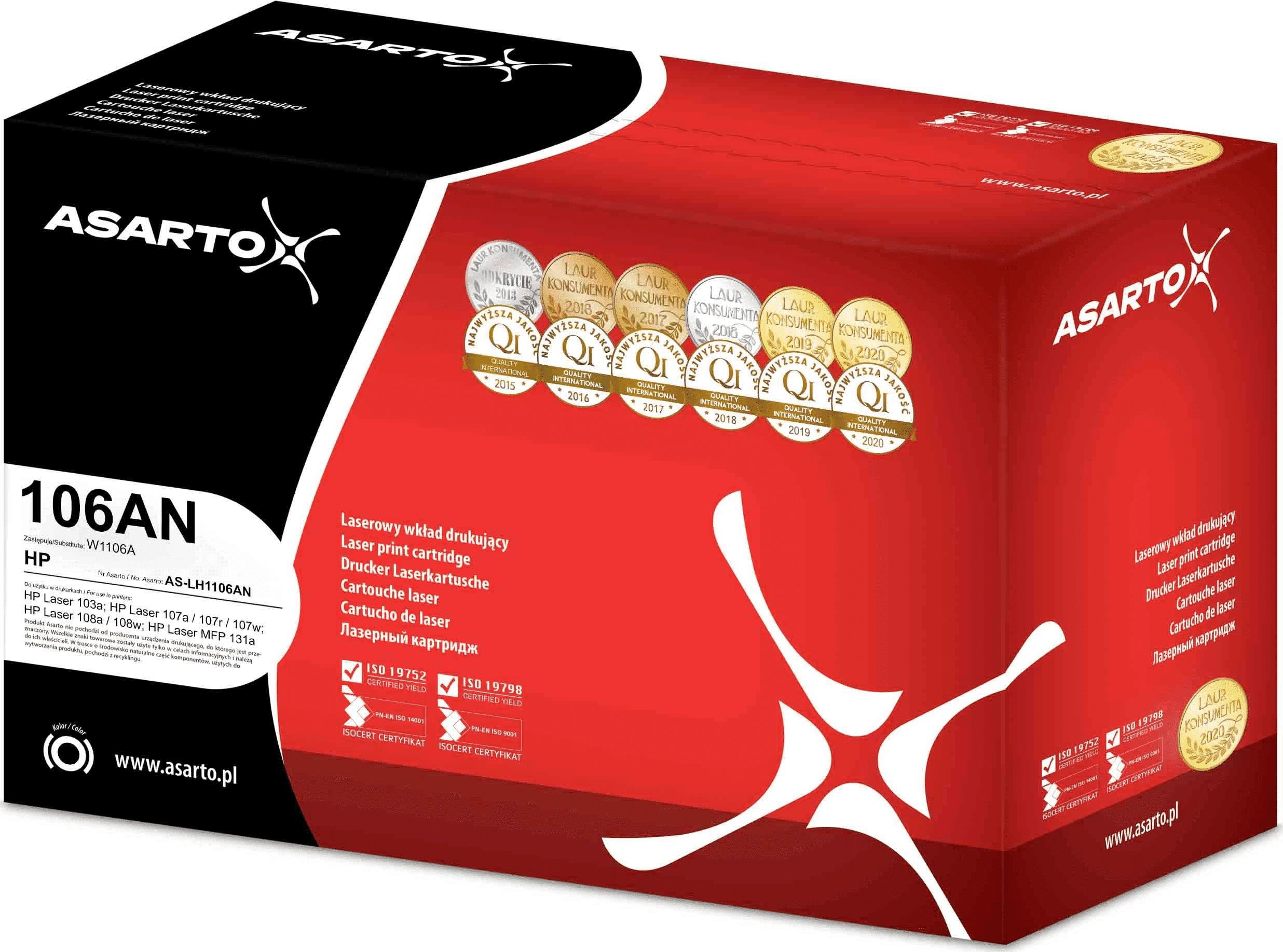 Toner Asarto Black Zamiennik 106A (AS-LH1106AN)